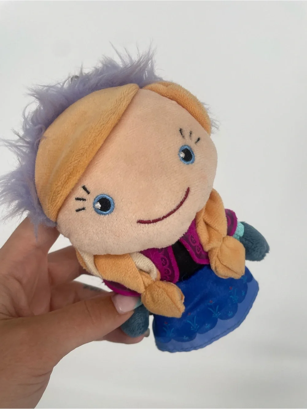 Disney Store Frozen Princess Anna Coin Purse Plush Stuffed Character Mini Bag